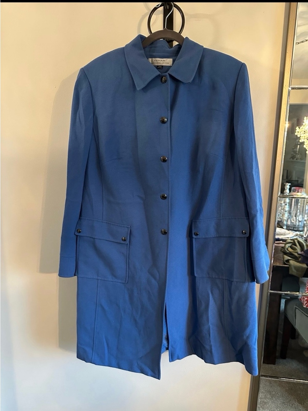 TAHARI Arthur S. Levine Blue Pea Coat XXL